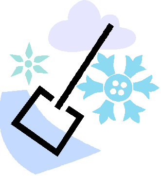 snow and shovel
